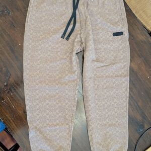 Coach Beige Patterned Sweatpants